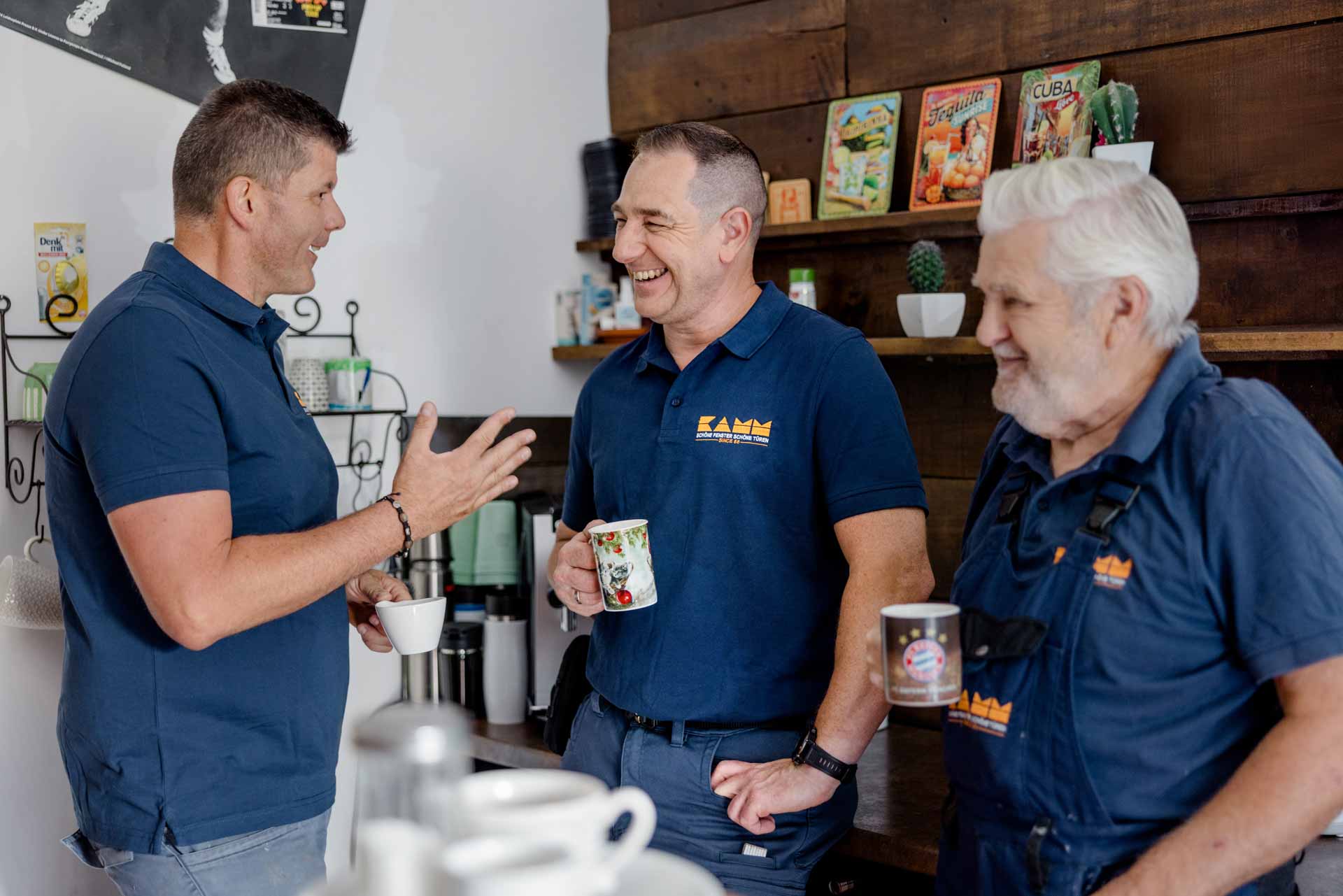 Mitarbeiter bei der Kaffeepause